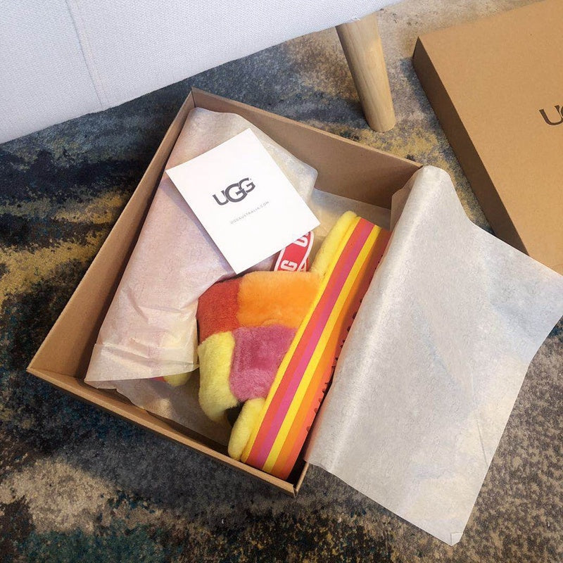 Yellow Colorblock Platform Sandals | Model 3490