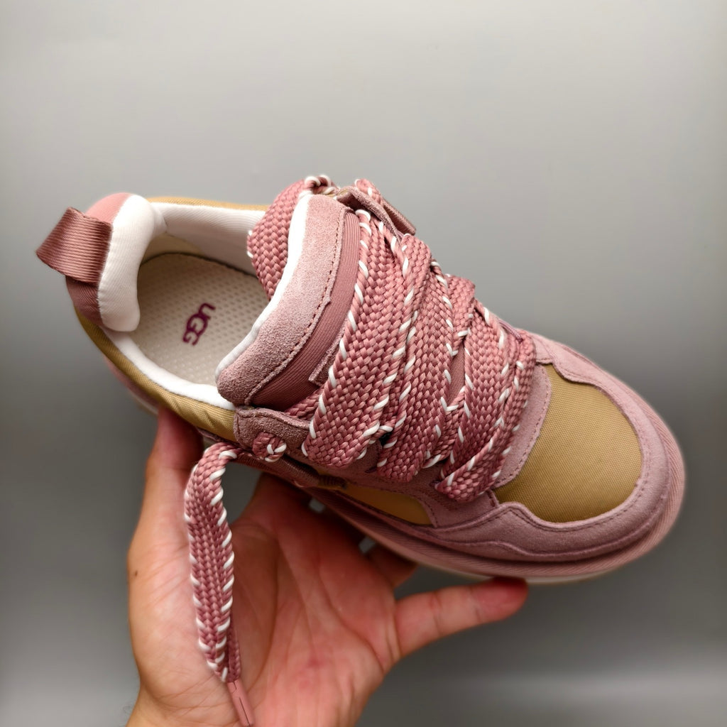 Pink Chunky Platform Lace-Up Dad Sneakers – Model 1541