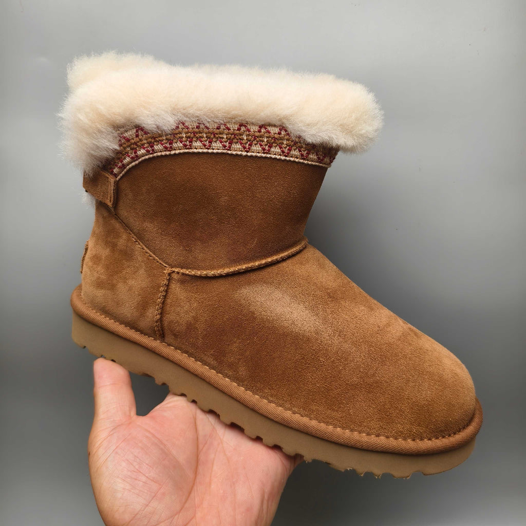 Chestnut Ethnic-Inspired Back-Strap Shoes | Model 4517