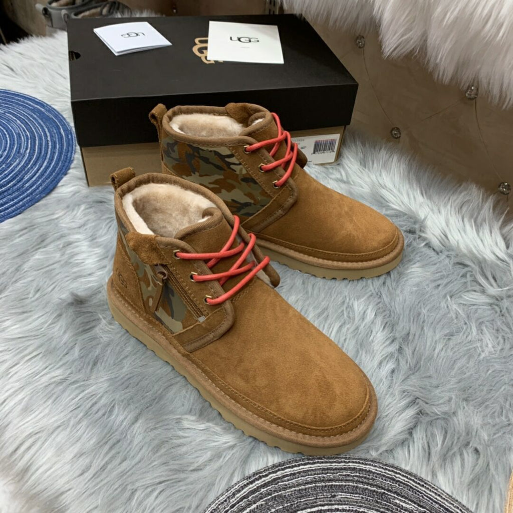 Men's Chestnut Colorblock Camo Shoes | Model 4193