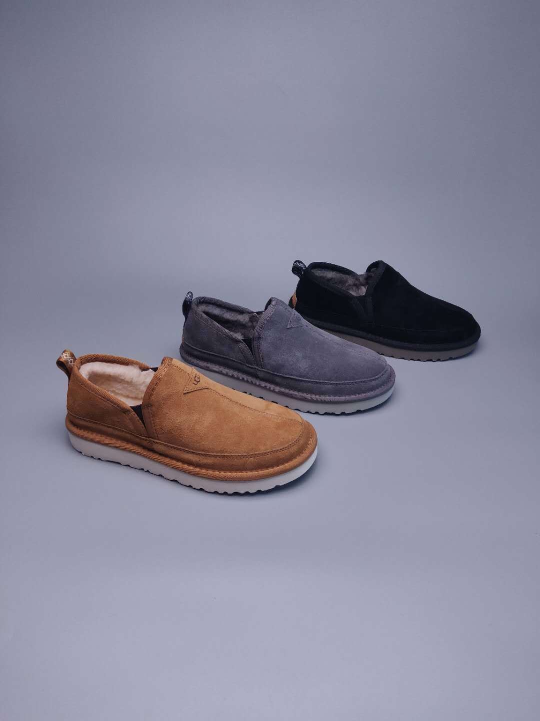 Men's Gray Low-Top Slip-On Casual Shoes | Model 3455