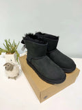 Black Bow-Detail Shimmer Shoes | Model 2938