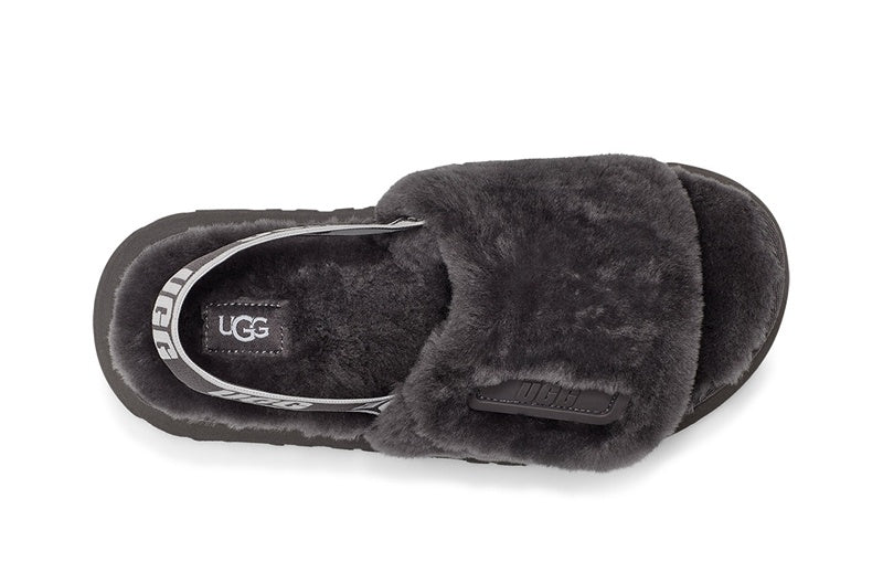 Disco Grey Fluffy Sandals – Model 2258