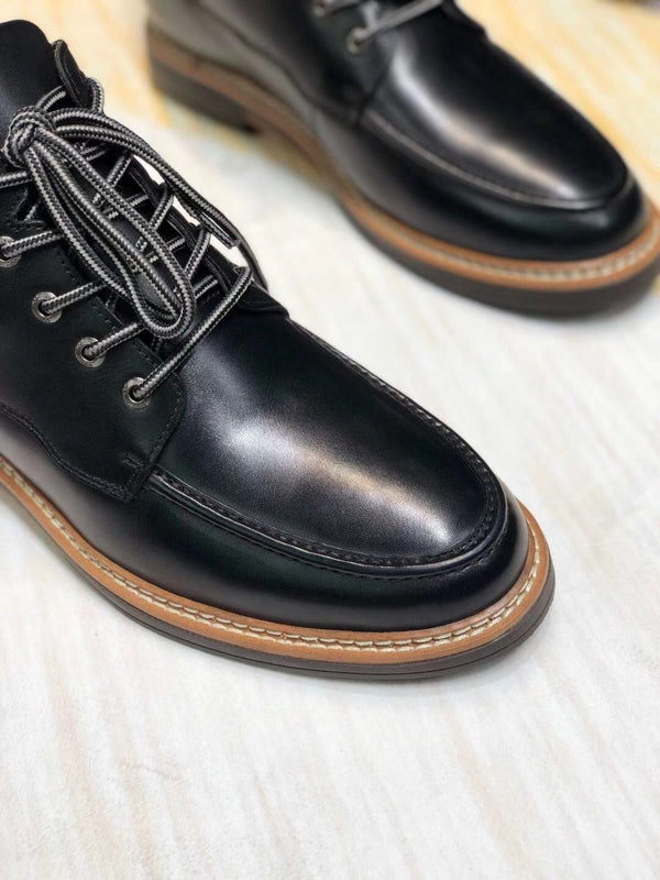 Classic Black Leather Shoes – Upgraded Series, Model 0726-1