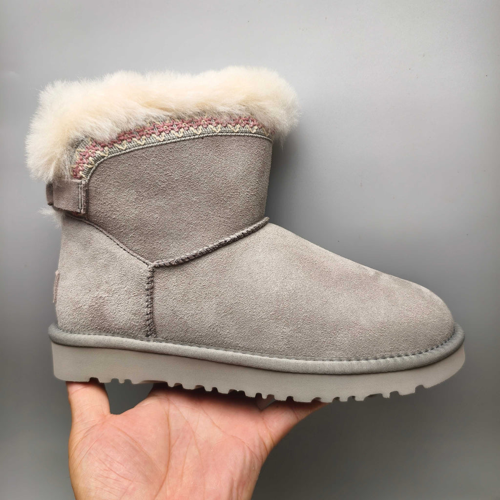 Gray Ethnic-Inspired Back-Strap Shoes | Model 4517