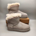 Gray Ethnic-Inspired Back-Strap Shoes | Model 4517