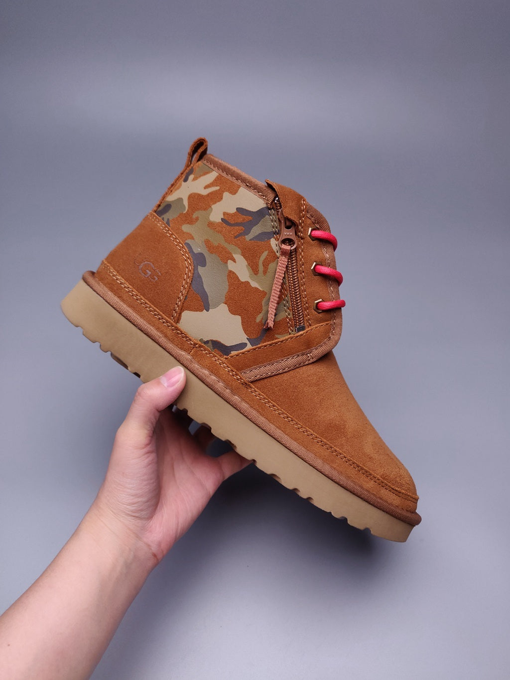 Men's Chestnut Colorblock Camo Shoes | Model 4193