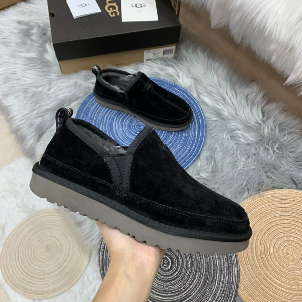 Men's Black Low-Top Slip-On Casual Shoes | Model 3455