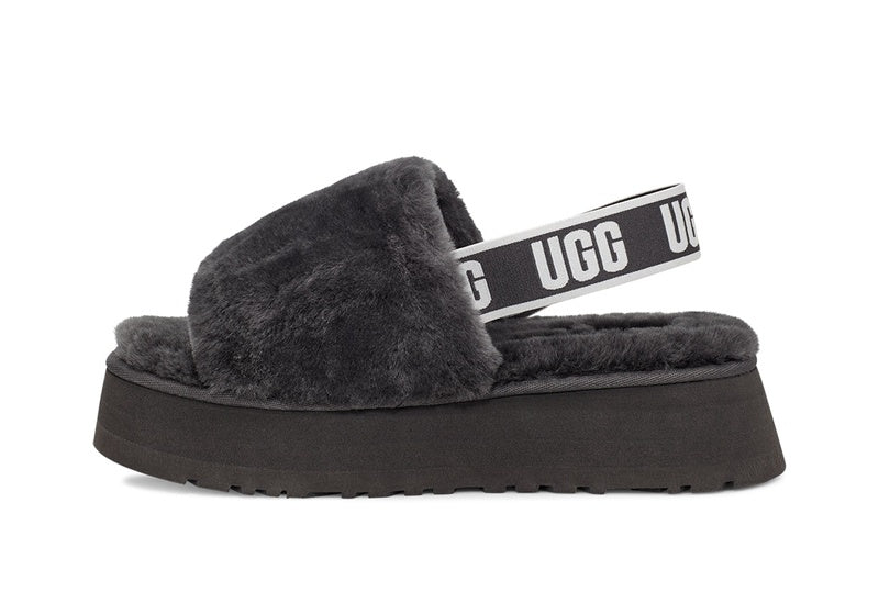Disco Grey Fluffy Sandals – Model 2258