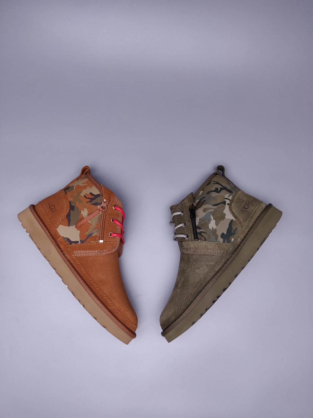 Men's Army Green Colorblock Camo Shoes | Model 4193