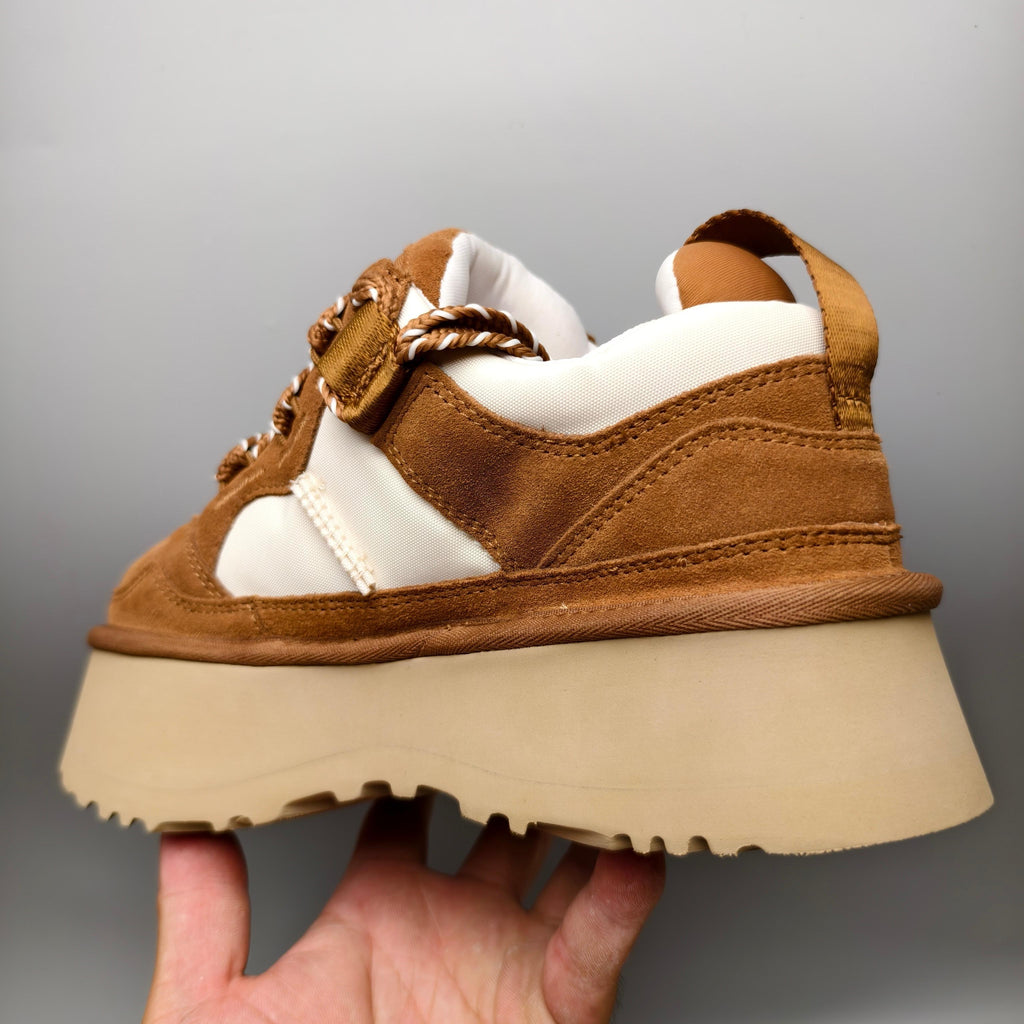 Chestnut Chunky Platform Lace-Up Dad Sneakers – Model 1541
