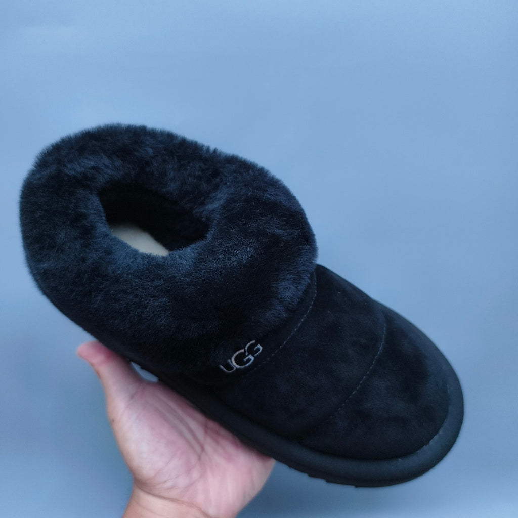 Black Platform Slip-On Casual Shoes | Model 6390