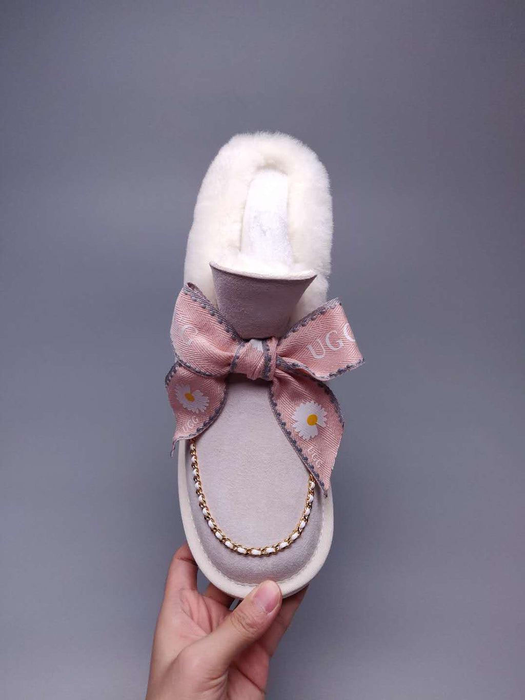 Milkshake White Daisy Chain & Ribbon Shoes | Model 7888
