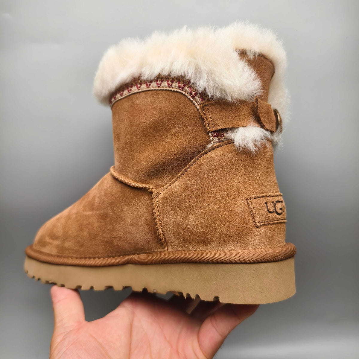 Chestnut Ethnic-Inspired Back-Strap Shoes | Model 4517