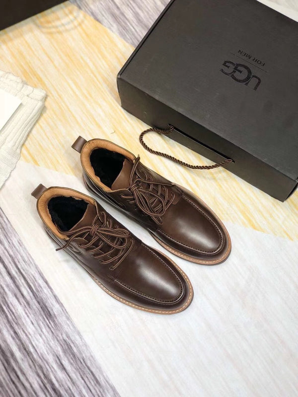 Chocolate Brown Leather Shoes – Upgraded Series, Model 0726-1