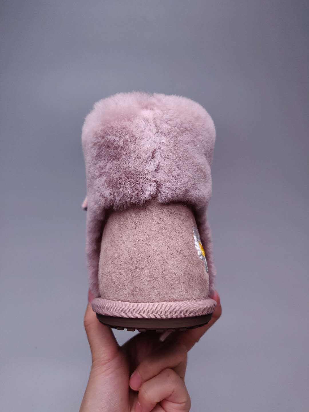 Dusty Pink Daisy Chain & Ribbon Shoes | Model 7888