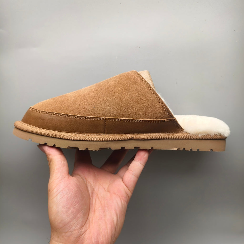 Chestnut Ultra-Light Fuzzy Slippers for Men | Model 4585