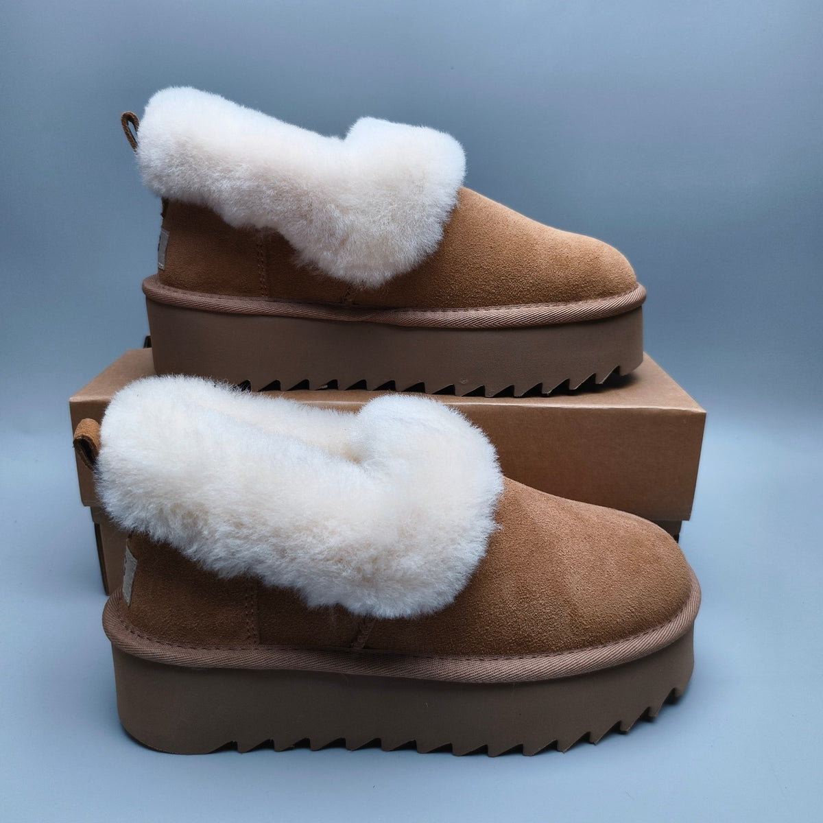 Chestnut Platform Casual Shoes | Model 6733