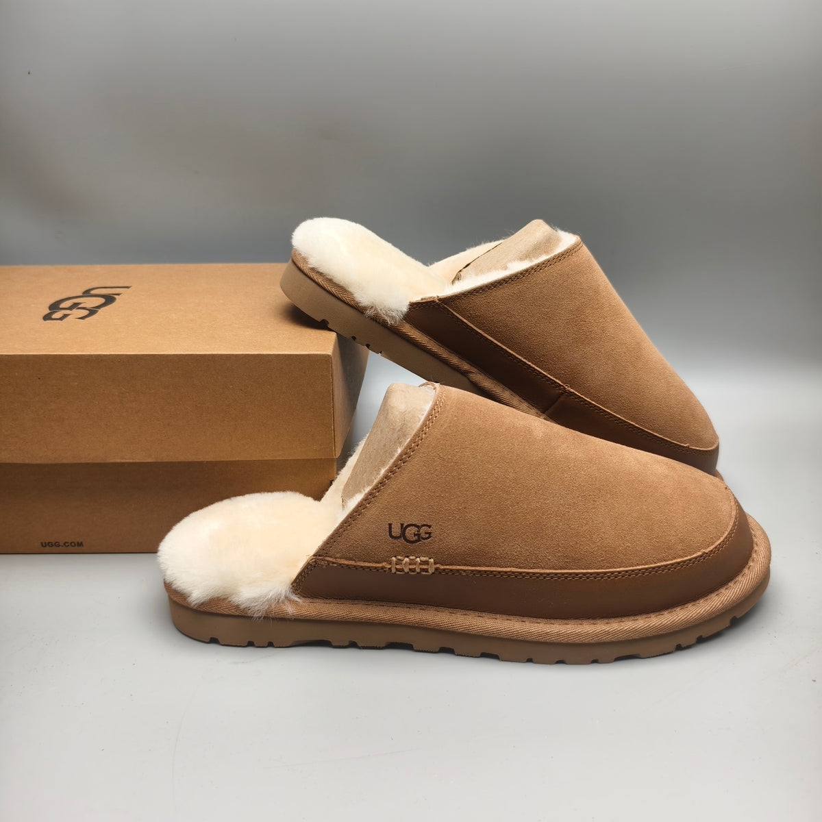 Chestnut Ultra-Light Fuzzy Slippers for Men | Model 4585