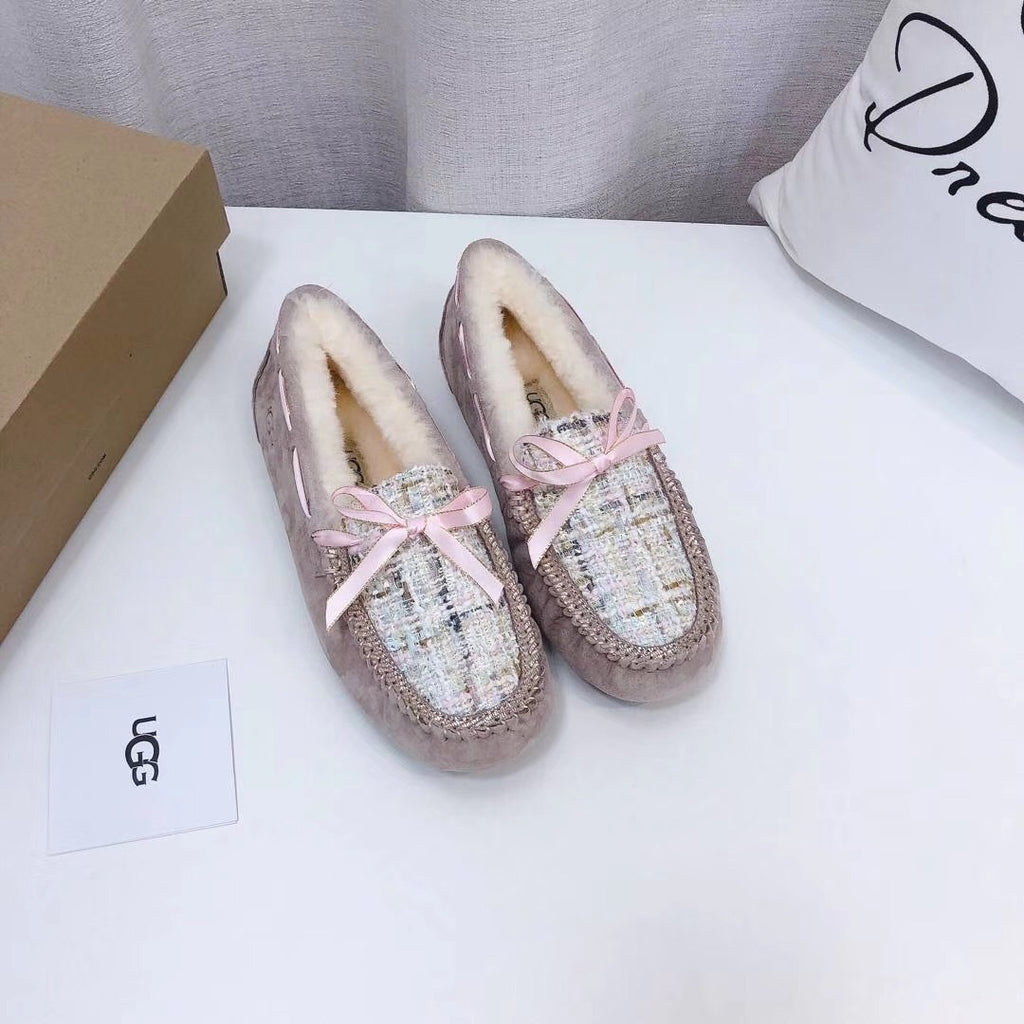 Dusty Pink Chic Moccasin-Style Shoes | Model 5623