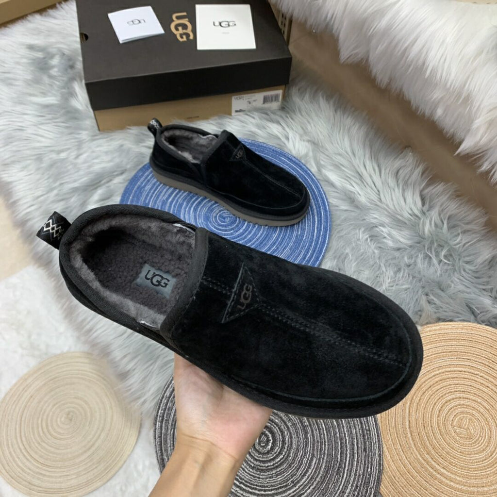 Men's Black Low-Top Slip-On Casual Shoes | Model 3455
