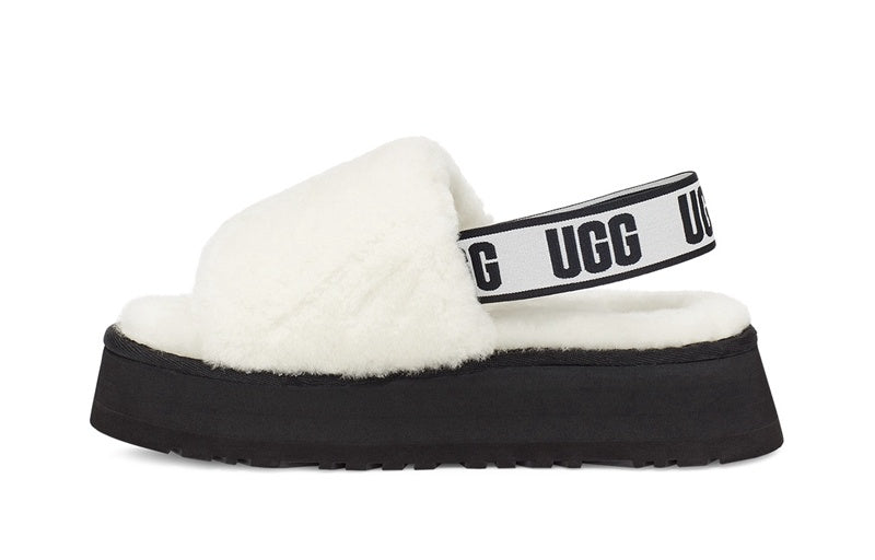 Disco White Fluffy Sandals – Model 2258