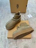 Suede Winter Boots with Wool-Blend Sock Cuffs & Shearling Lining – Model 1125956