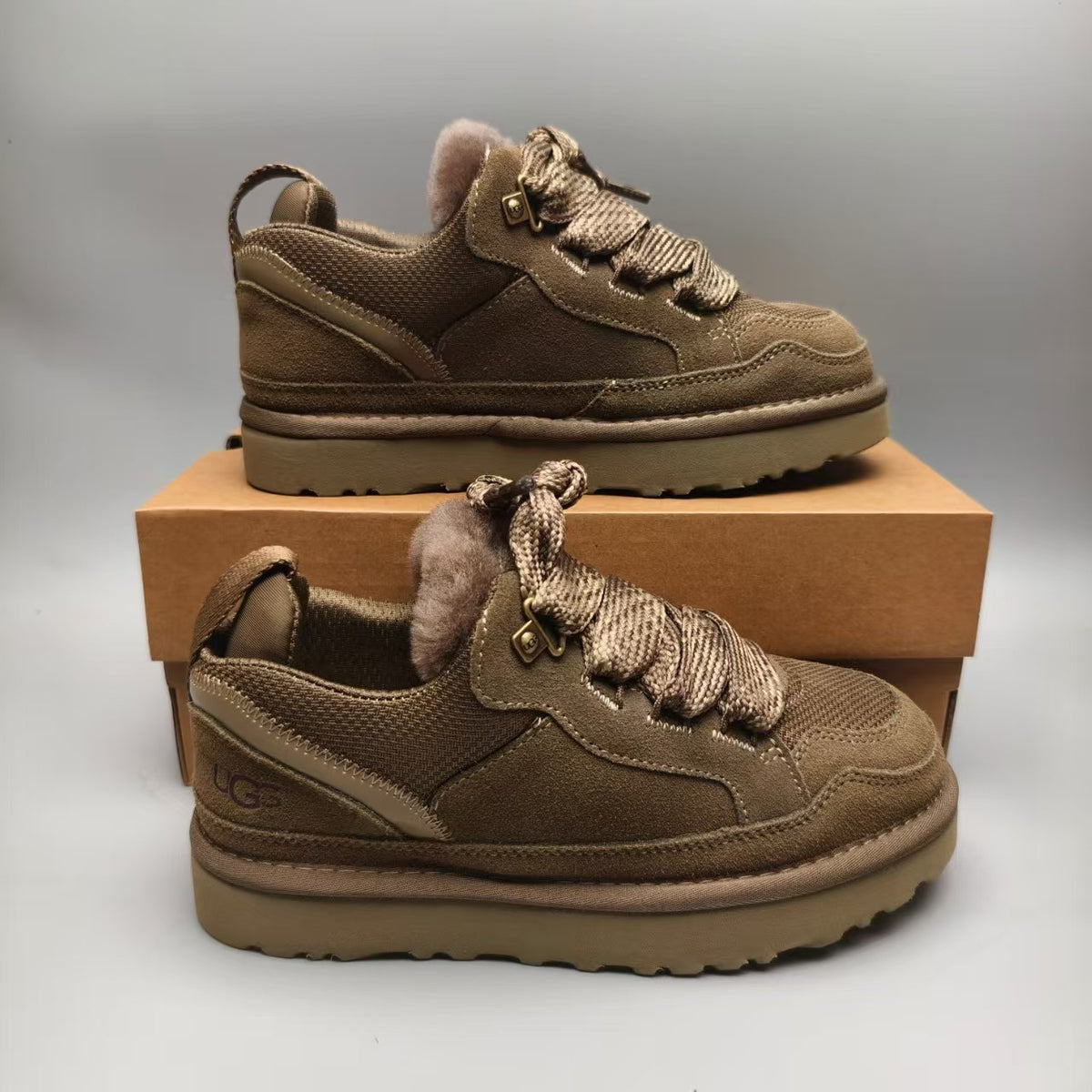 Walnut Brown Mesh Casual Sneakers | Model 4032