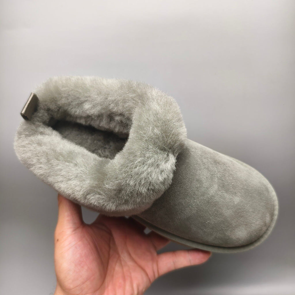 Green Suede-Look Platform Slip-On Shoes – Model 1393