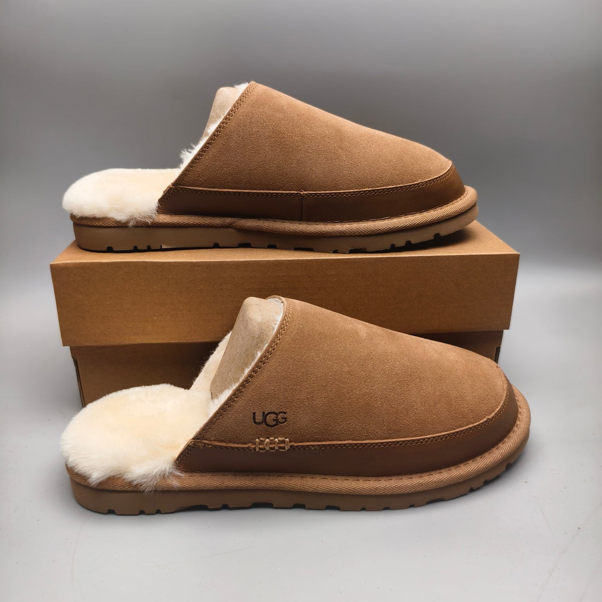 Chestnut Ultra-Light Fuzzy Slippers for Men | Model 4585