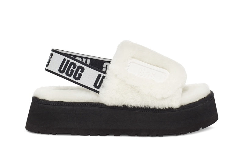 Disco White Fluffy Sandals – Model 2258