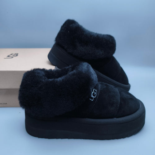 Black Platform Slip-On Casual Shoes | Model 6390