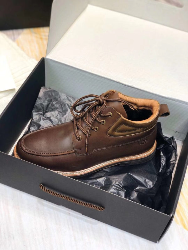 Chocolate Brown Leather Shoes – Upgraded Series, Model 0726-1
