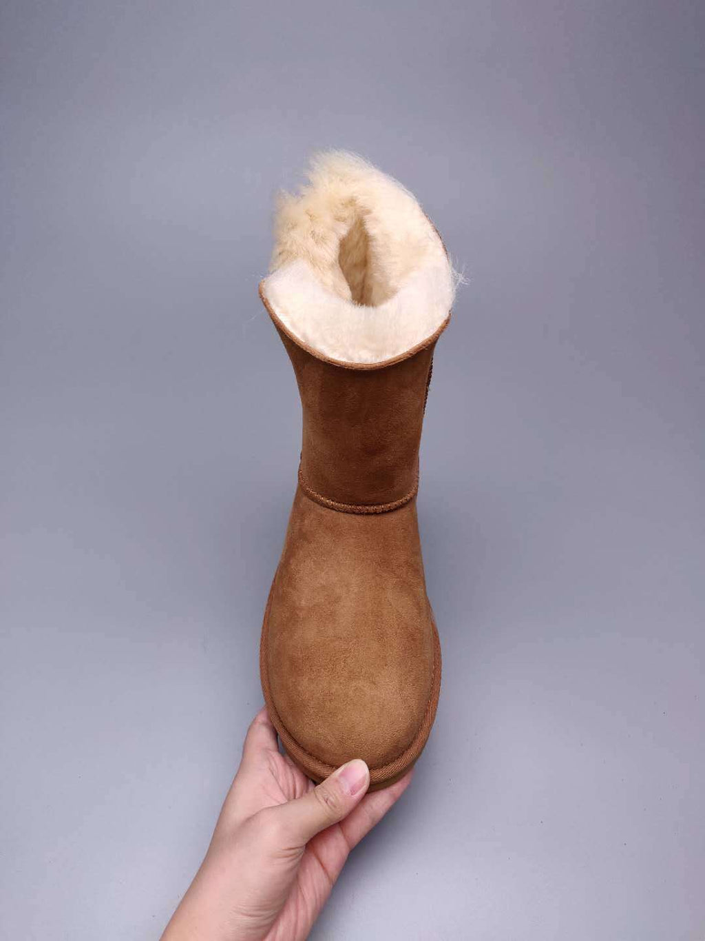Chestnut Side-Zip Mid-Calf Boots – Model 2480