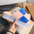 Pink Colorblock Platform Sandals | Model 3490