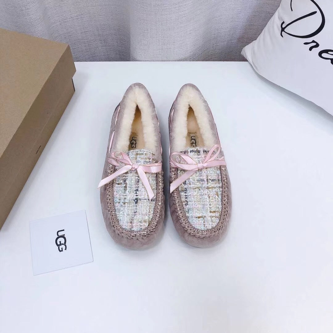 Dusty Pink Chic Moccasin-Style Shoes | Model 5623