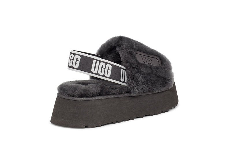 Disco Grey Fluffy Sandals – Model 2258
