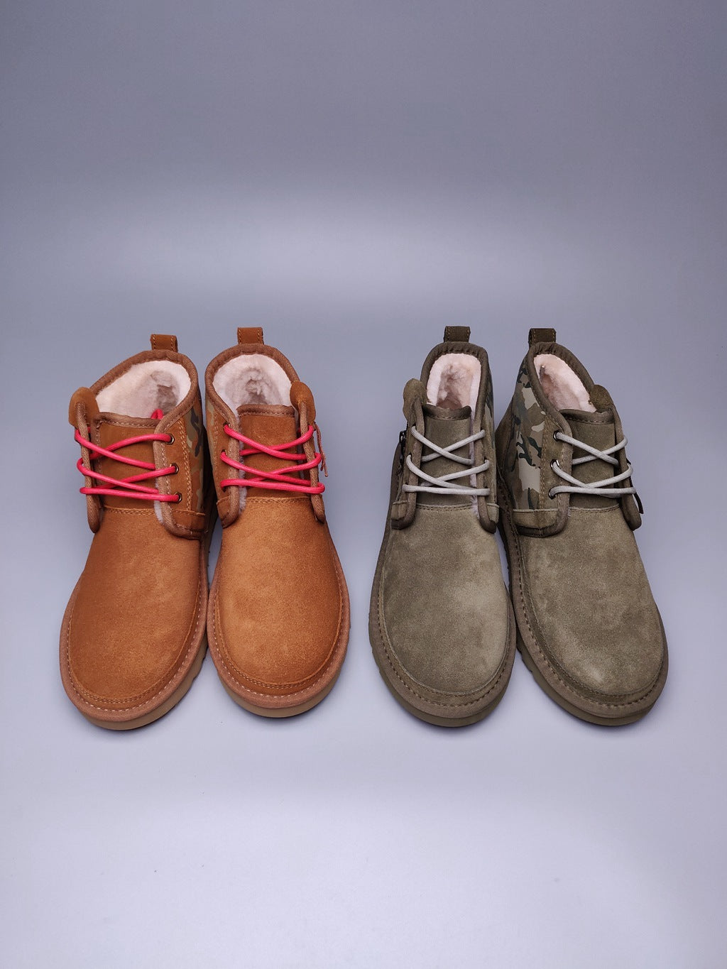 Men's Army Green Colorblock Camo Shoes | Model 4193