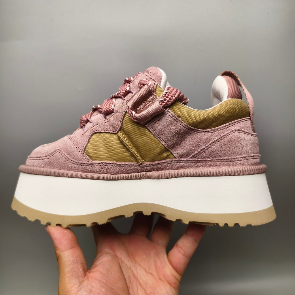 Pink Chunky Platform Lace-Up Dad Sneakers – Model 1541