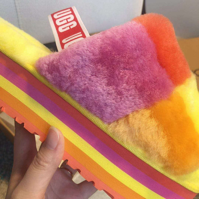 Yellow Colorblock Platform Sandals | Model 3490