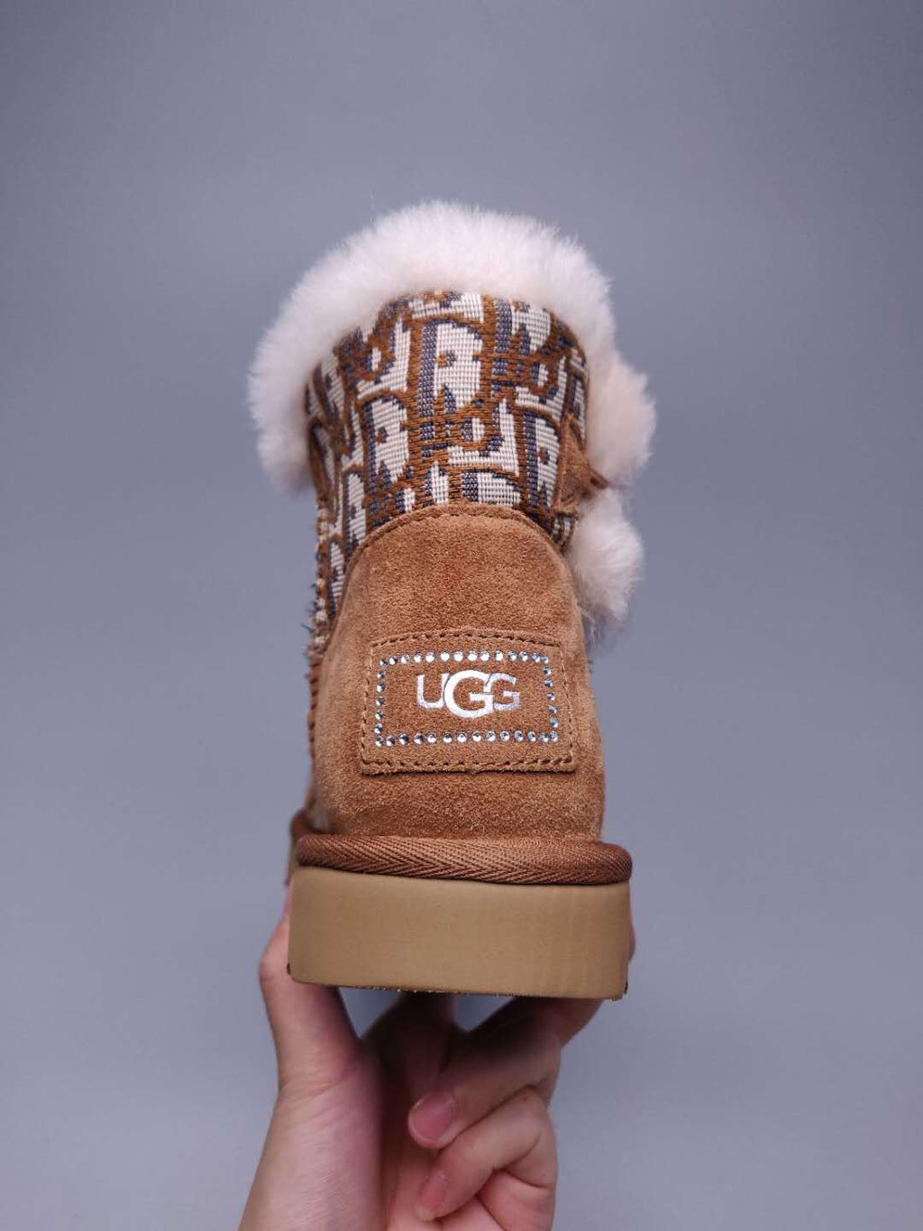 Chestnut Fabric-Pattern Shoes | Model 6554