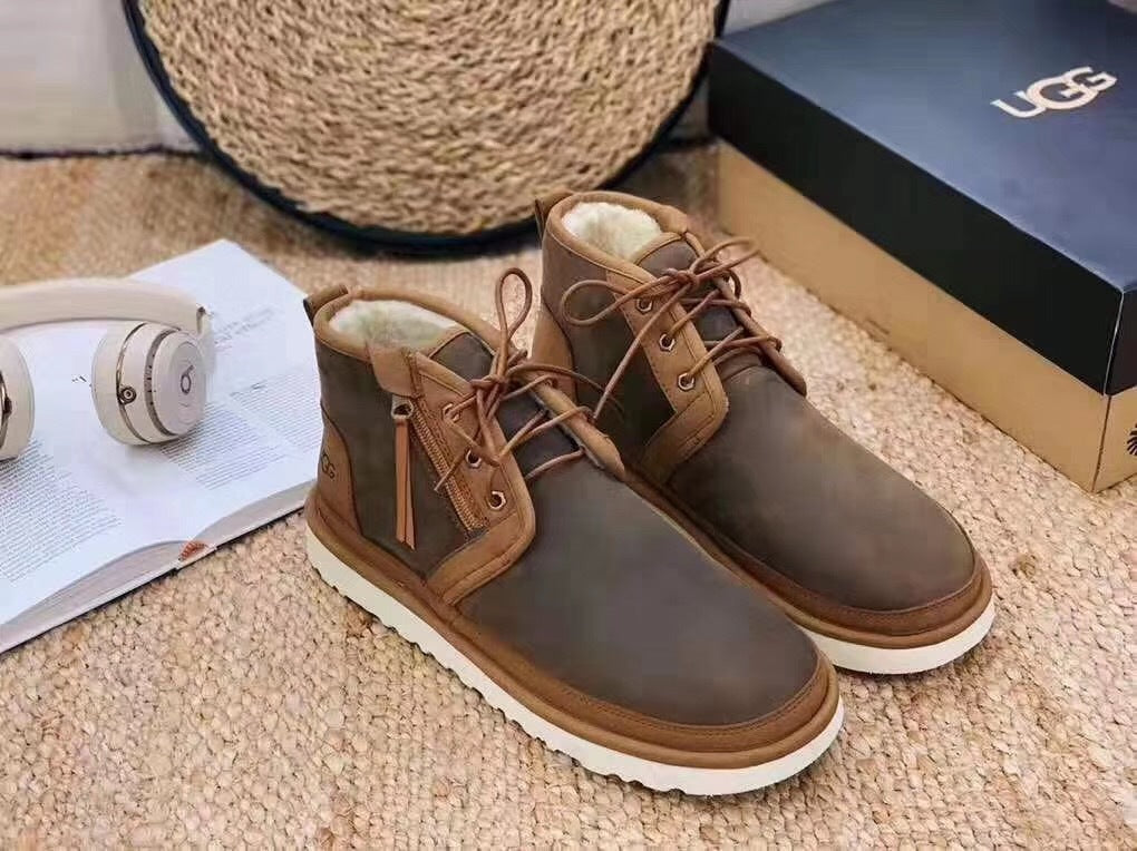 Chestnut Brown Zip-Up Casual Shoes | Model 3883