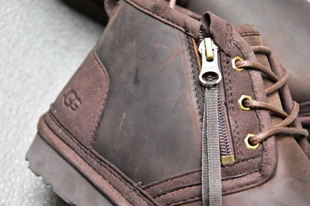 Men's Crazy Horse Leather Zip-Up Casual Shoes | Model 3883