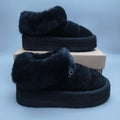 Black Platform Slip-On Casual Shoes | Model 6390