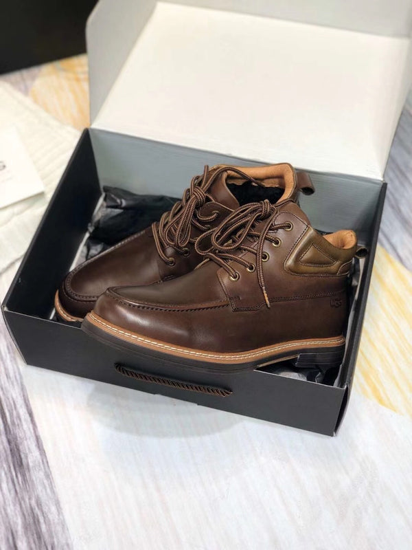 Chocolate Brown Leather Shoes – Upgraded Series, Model 0726-1