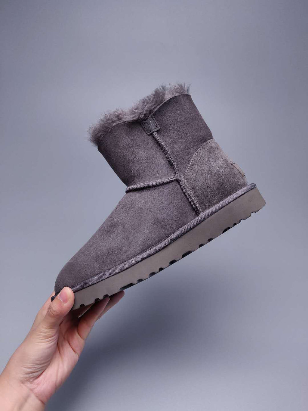 Gray Side-Zip Ankle Boots | Model 2481