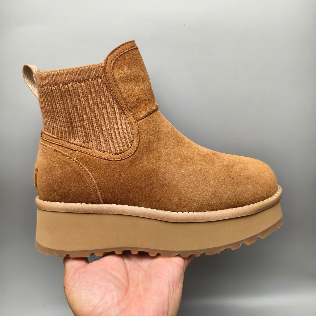 Chestnut Brown 5 cm Platform Casual Shoes | Model 3258