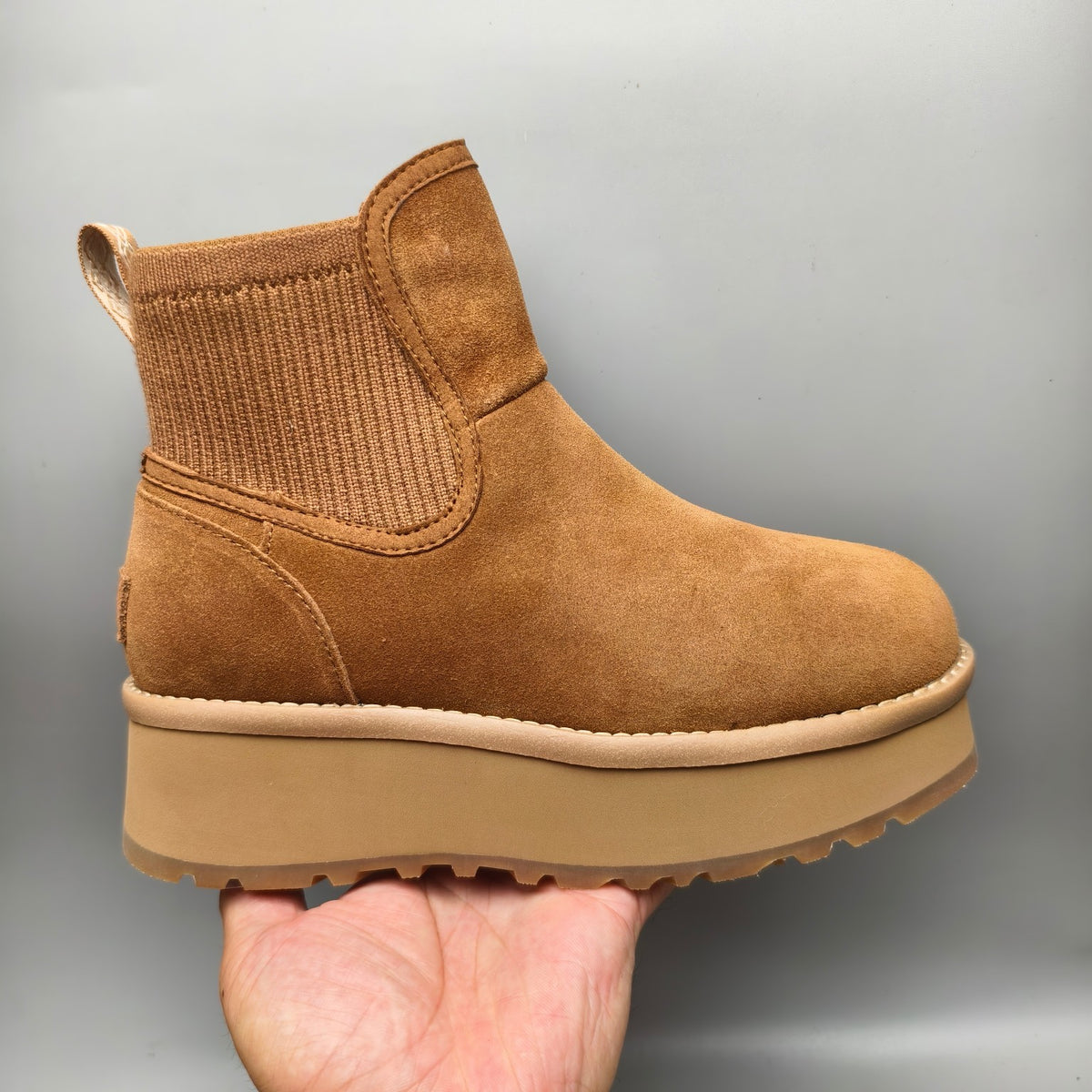 Chestnut Brown 5 cm Platform Casual Shoes | Model 3258