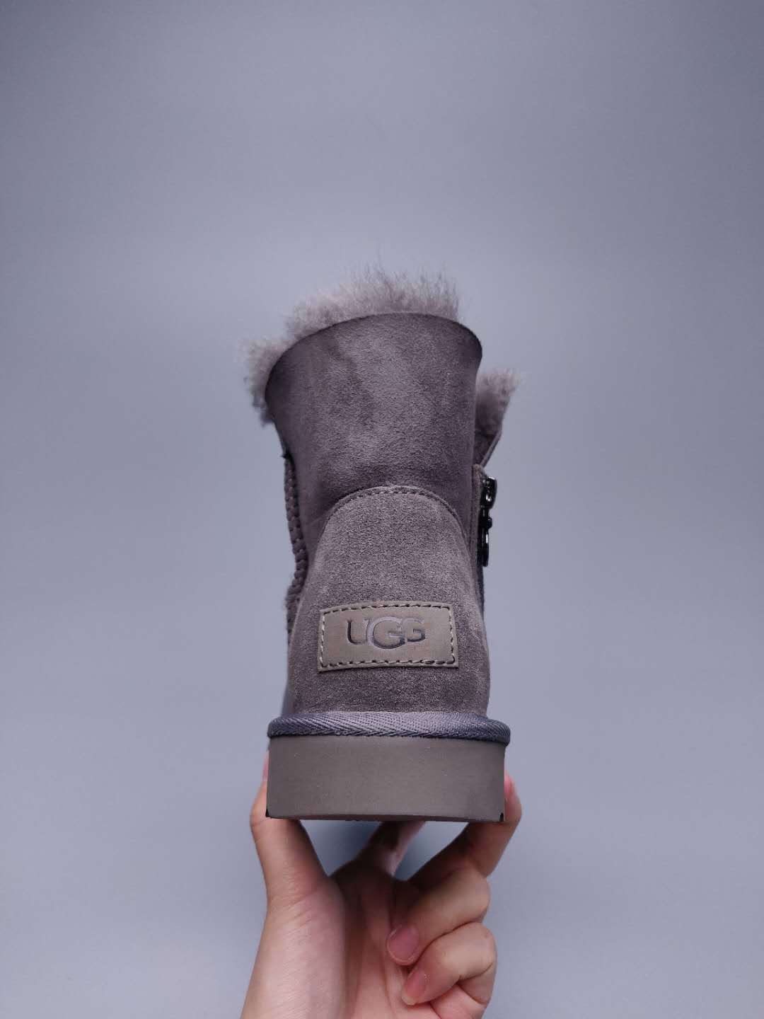 Gray Side-Zip Ankle Boots | Model 2481