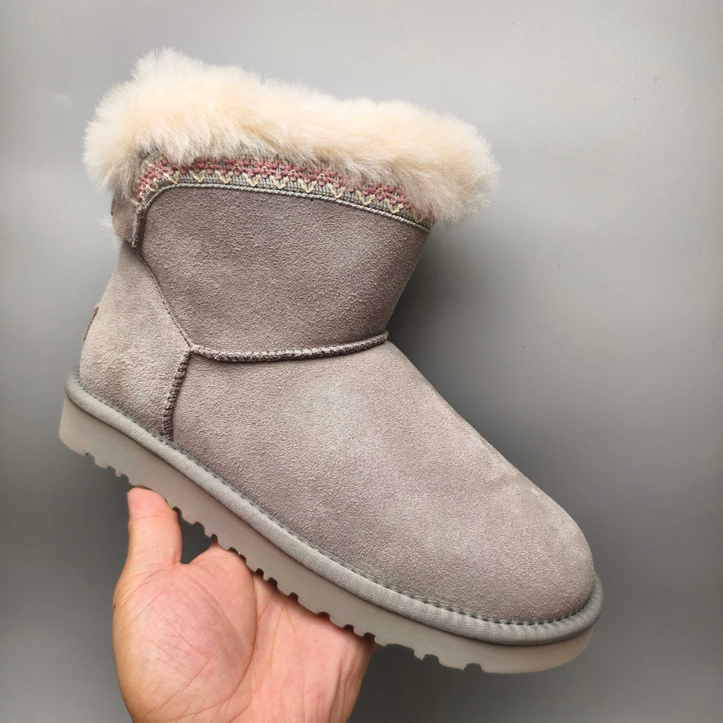Gray Ethnic-Inspired Back-Strap Shoes | Model 4517